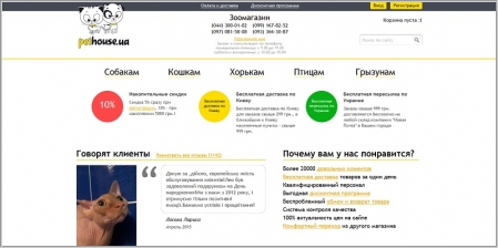 Pethouse.ua - интернет магазин зоотоваров